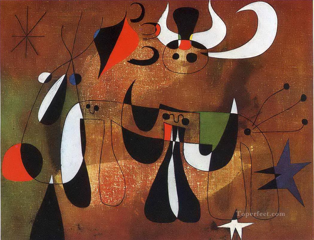 Characters in the Night Joan Miro Oil Paintings